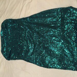 American Threads Karina Strapless Sequin Corset Body Con Mini Dress